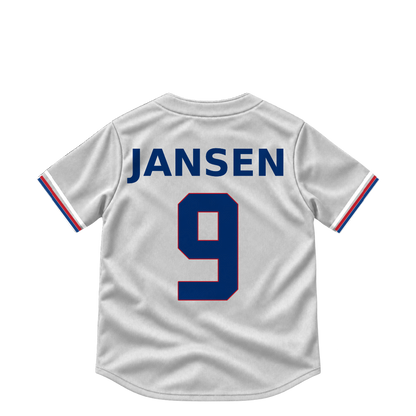 Texas Rangers jersey keychain — Danny Jansen #9. Exact saved player artwork preview.