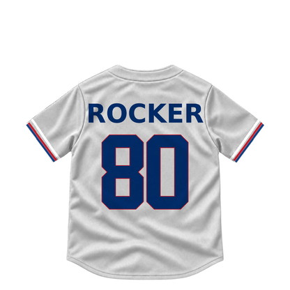 Texas Rangers jersey keychain — Kumar Rocker #80. Exact saved player artwork preview.