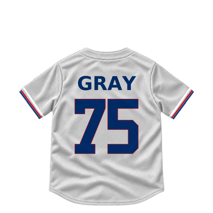 Texas Rangers jersey keychain — Peyton Gray #75. Exact saved player artwork preview.