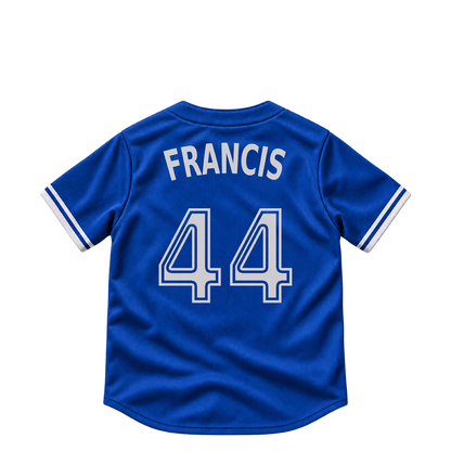 Toronto Blue Jays jersey keychain — Bowden Francis #44. Exact saved player artwork preview.