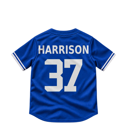 Toronto Blue Jays jersey keychain — Devereaux Harrison #37 — Earlier design. Exact saved player artwork preview.