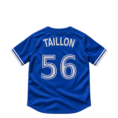 Toronto Blue Jays jersey keychain — Jameson Taillon #56. Exact saved player artwork preview.