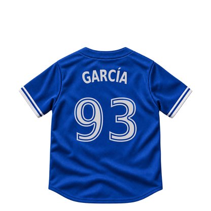 Toronto Blue Jays jersey keychain — Yimi García #93. Exact saved player artwork preview.