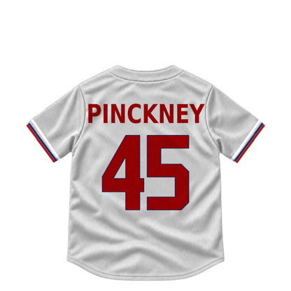 Washington Nationals jersey keychain — Andrew Pinckney #45. Exact saved player artwork preview.