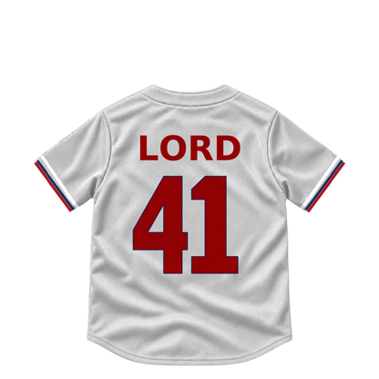 Washington Nationals jersey keychain — Brad Lord #41. Exact saved player artwork preview.