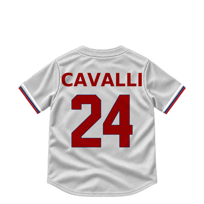 Washington Nationals jersey keychain — Cade Cavalli #24. Exact saved player artwork preview.