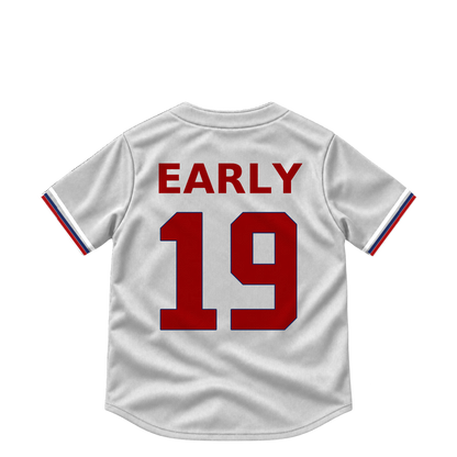 Washington Nationals jersey keychain — Connelly Early #19. Exact saved player artwork preview.