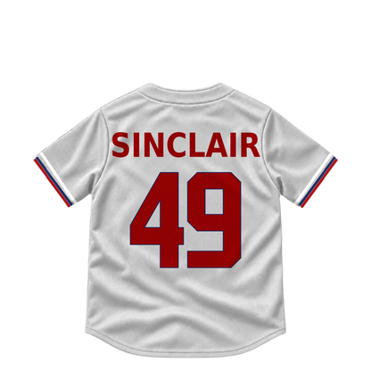 Washington Nationals jersey keychain — Jack Sinclair #49. Exact saved player artwork preview.