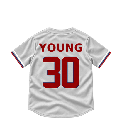 Washington Nationals jersey keychain — Jacob Young #30. Exact saved player artwork preview.