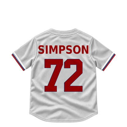 Washington Nationals jersey keychain — Jared Simpson #72. Exact saved player artwork preview.