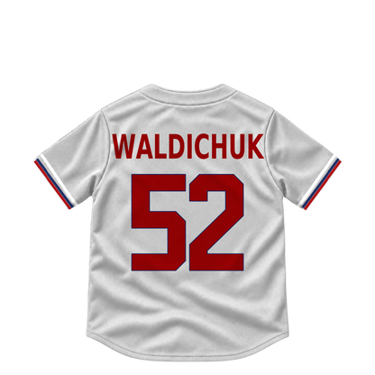 Washington Nationals jersey keychain — Ken Waldichuk #52. Exact saved player artwork preview.