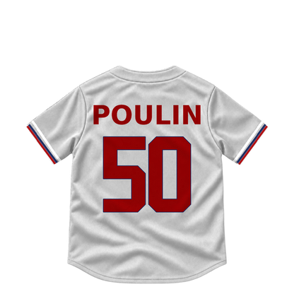 Washington Nationals jersey keychain — PJ Poulin #50. Exact saved player artwork preview.