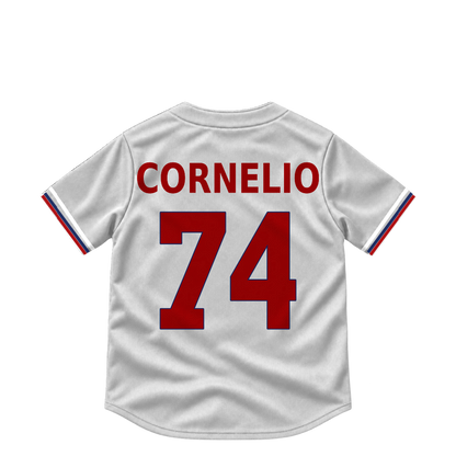Washington Nationals jersey keychain — Riley Cornelio #74. Exact saved player artwork preview.