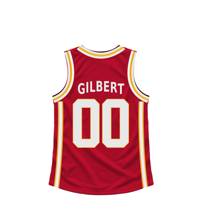 Atlanta Hawks jersey keychain — Keshon Gilbert #00. Exact saved player artwork preview.