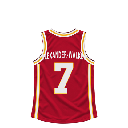 Atlanta Hawks jersey keychain — Nickeil Alexander-Walker #7. Exact saved player artwork preview.