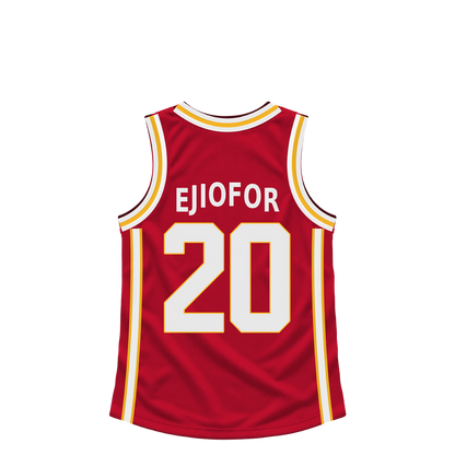Atlanta Hawks jersey keychain — Zuby Ejiofor #20. Exact saved player artwork preview.
