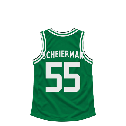 Boston Celtics jersey keychain — Baylor Scheierman #55. Exact saved player artwork preview.