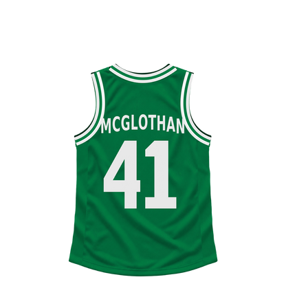 Boston Celtics jersey keychain — Gabe McGlothan #41. Exact saved player artwork preview.