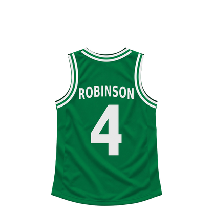 Boston Celtics jersey keychain — Mitchell Robinson #4. Exact saved player artwork preview.