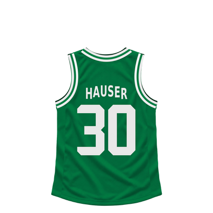 Boston Celtics jersey keychain — Sam Hauser #30. Exact saved player artwork preview.