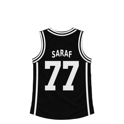 Brooklyn Nets jersey keychain — Ben Saraf #77. Exact saved player artwork preview.