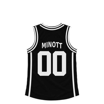 Brooklyn Nets jersey keychain — Josh Minott #00. Exact saved player artwork preview.