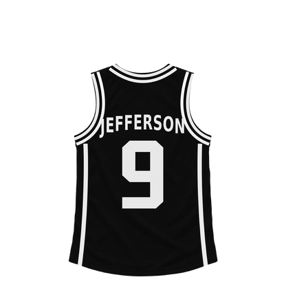 Brooklyn Nets jersey keychain — Joshua Jefferson #9. Exact saved player artwork preview.