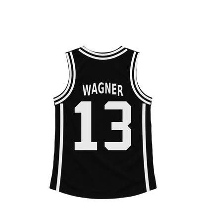 Brooklyn Nets jersey keychain — Moritz Wagner #13. Exact saved player artwork preview.