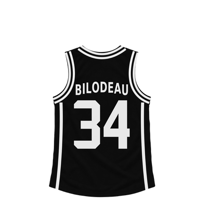 Brooklyn Nets jersey keychain — Tyler Bilodeau #34. Exact saved player artwork preview.