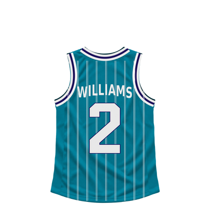 Charlotte Hornets jersey keychain — Grant Williams #2. Exact saved player artwork preview.