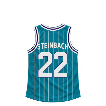 Charlotte Hornets jersey keychain — Hannes Steinbach #22. Exact saved player artwork preview.