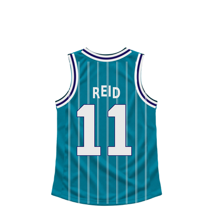 Charlotte Hornets jersey keychain — Naz Reid #11. Exact saved player artwork preview.