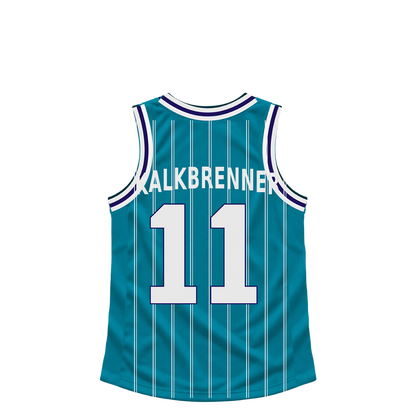 Charlotte Hornets jersey keychain — Ryan Kalkbrenner #11. Exact saved player artwork preview.