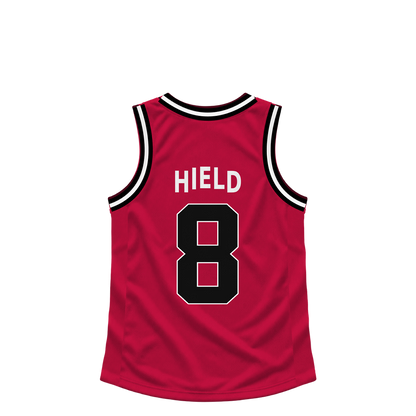 Chicago Bulls jersey keychain — Buddy Hield #8. Exact saved player artwork preview.