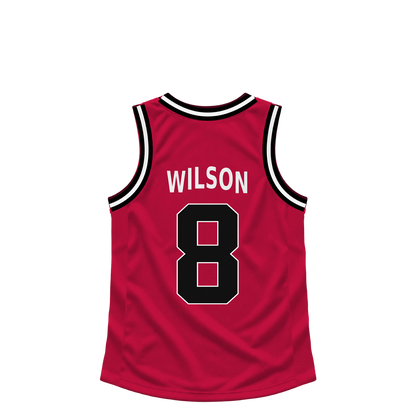 Chicago Bulls jersey keychain — Caleb Wilson #8. Exact saved player artwork preview.
