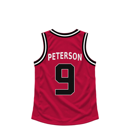 Chicago Bulls jersey keychain — Drew Peterson #9. Exact saved player artwork preview.