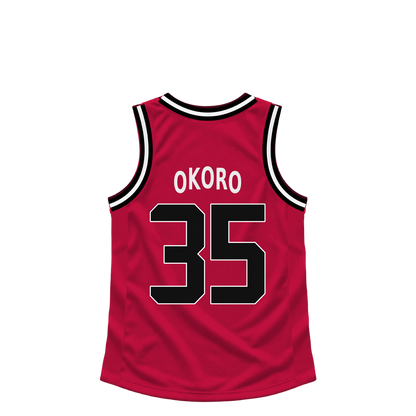 Chicago Bulls jersey keychain — Isaac Okoro #35. Exact saved player artwork preview.