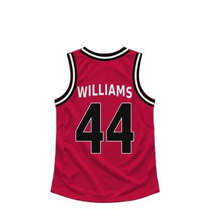 Chicago Bulls jersey keychain — Patrick Williams #44. Exact saved player artwork preview.