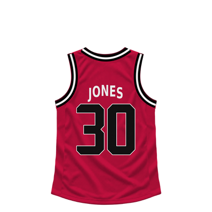 Chicago Bulls jersey keychain — Tre Jones #30. Exact saved player artwork preview.