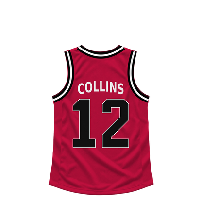Chicago Bulls jersey keychain — Zach Collins #12. Exact saved player artwork preview.