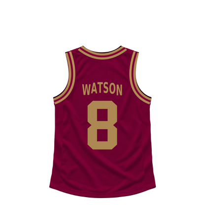 Cleveland Cavaliers jersey keychain — Peyton Watson #8. Exact saved player artwork preview.