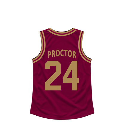Cleveland Cavaliers jersey keychain — Tyrese Proctor #24. Exact saved player artwork preview.