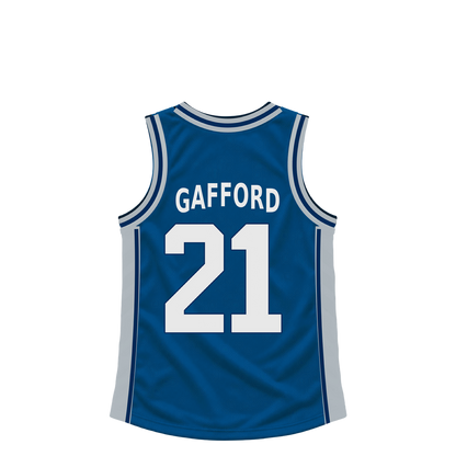 Dallas Mavericks jersey keychain — Daniel Gafford #21. Exact saved player artwork preview.