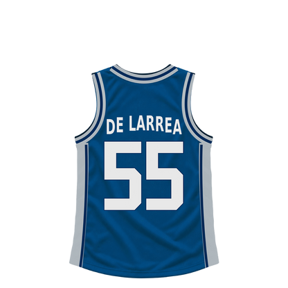 Dallas Mavericks jersey keychain — Sergio de Larrea #55. Exact saved player artwork preview.