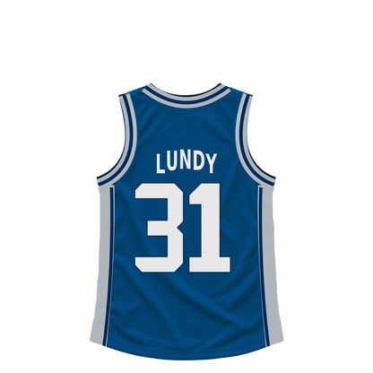 Dallas Mavericks jersey keychain — Seth Lundy #31. Exact saved player artwork preview.
