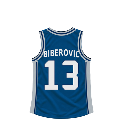 Dallas Mavericks jersey keychain — Tarik Biberovic #13. Exact saved player artwork preview.
