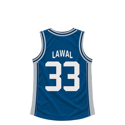 Dallas Mavericks jersey keychain — Tobi Lawal #33. Exact saved player artwork preview.