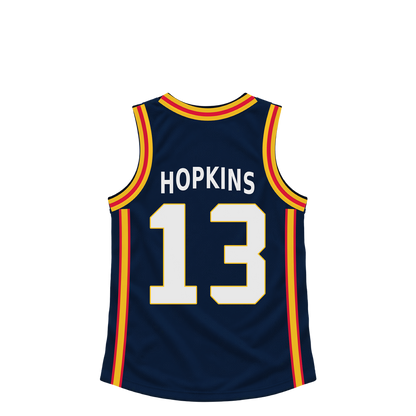 Denver Nuggets jersey keychain — Bryce Hopkins #13. Exact saved player artwork preview.