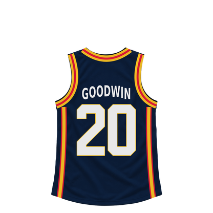 Denver Nuggets jersey keychain — Dane Goodwin #20. Exact saved player artwork preview.