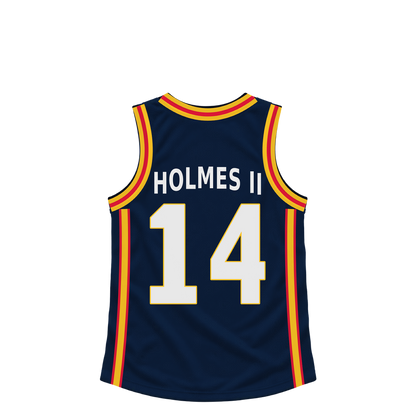 Denver Nuggets jersey keychain — DaRon Holmes II #14. Exact saved player artwork preview.